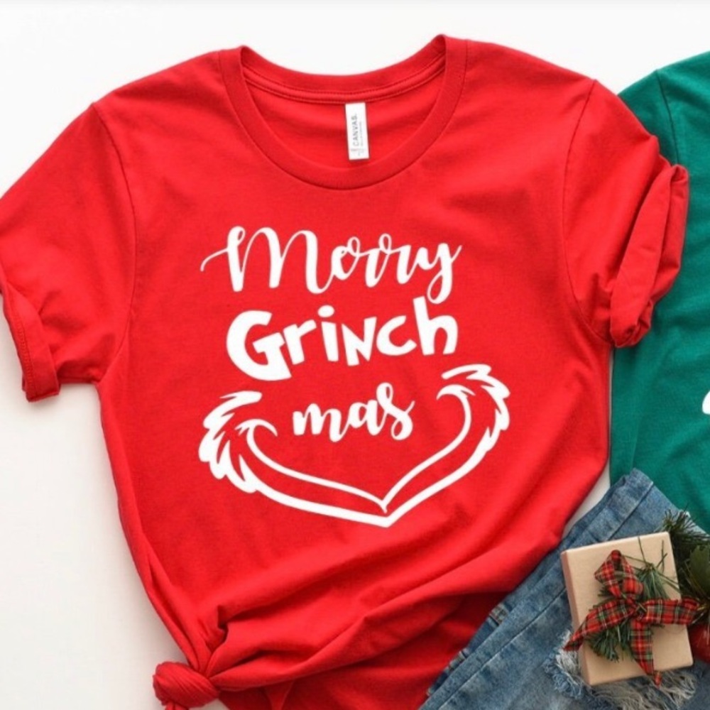 Merry Grinchmas Graphic Tee - Red